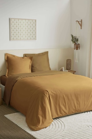 Parure de couette en coton 57 fils/cm² - Miel