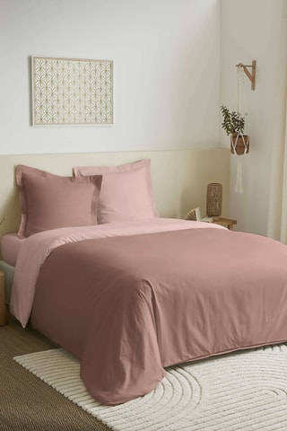 Parure de couette en coton 57 fils/cm² - Rose