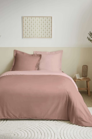 Parure de couette en coton 57 fils/cm² - Rose