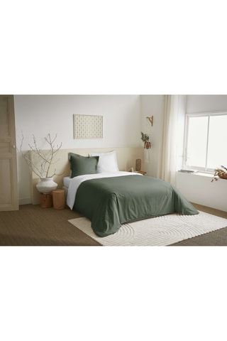 Parure de couette en coton 57 fils/cm² - Romarin