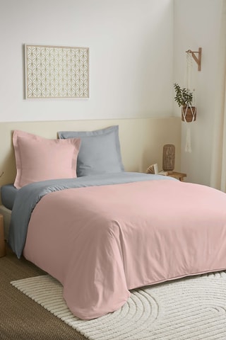 Parure de couette en coton 57 fils/cm² - Rose