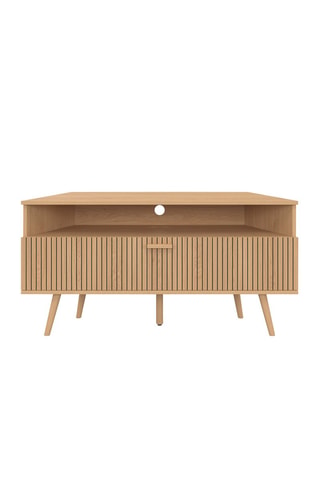 Meuble TV d'angle 1 abattant Faustine - 110 x 54 x 30 cm