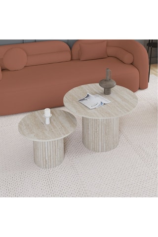 2 tables basses gigognes Alvar - 50 x 35 x 50 cm et 70 x 45 x 70 cm