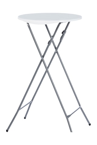 2 tables hautes pliables avec housse - 128 x 6,5 x 60 cm