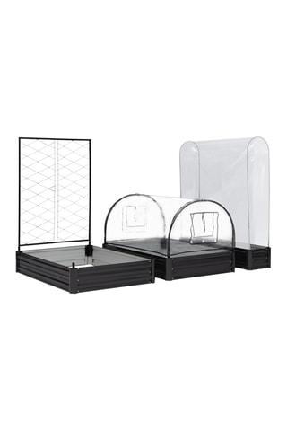 Ensemble carrés et serres de potager