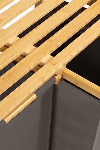Bac à linge double en bambou Maya - 2 x 39 l