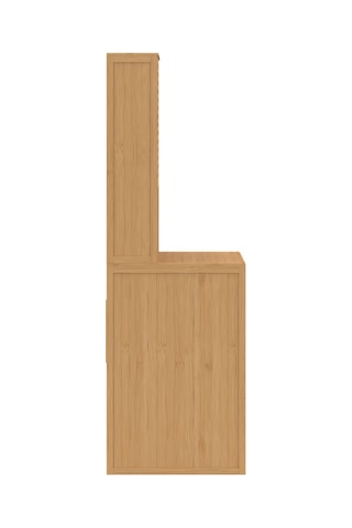 Armoire dessus machine à laver 2 portes en bambou Maya - 180 x 65 x 60 cm