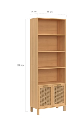 Bibliothèque 2 portes Eve - 60 x 170 x 30 cm