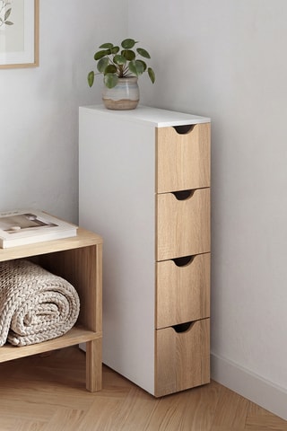 Meuble de rangement 4 tiroirs - 17 x 80 x 45 cm