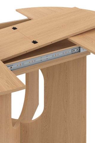 Table à manger ronde extensible Mathis bois -  Ø110-150 cm