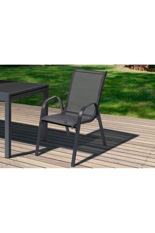 6 chaises de jardin empilables - 51,5 x 68 x 84 cm