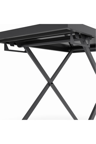 Table à manger relevable en verre Oleg - 100 x 60 x 50/64/74,5 cm