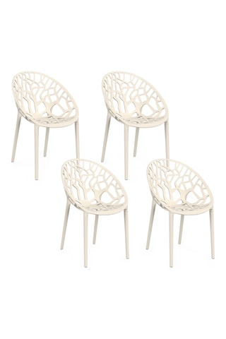 4 chaises de jardin Mira - 56 x 82 x 59 cm
