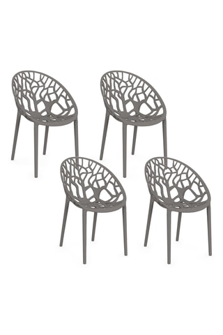4 chaises de jardin Mira - 56 x 82 x 59 cm
