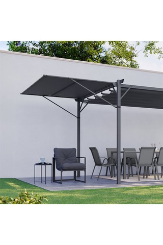 Auvent inclinable pour pergola Marina - 250 x 2 x 150 cm