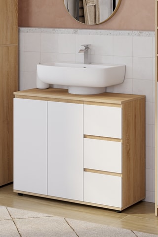Meuble sous vasque simple 1 porte Tom - 70 x 70 x 30 cm