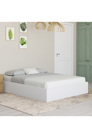 Lit-coffre en bois avec sommier Malta - Couchage 160 x 200 cm