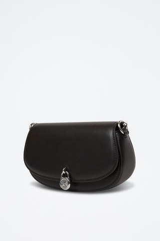 Sac bandoulière en cuir - Noir