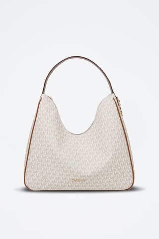 Sac porté épaule - Blanc, marron et gris
