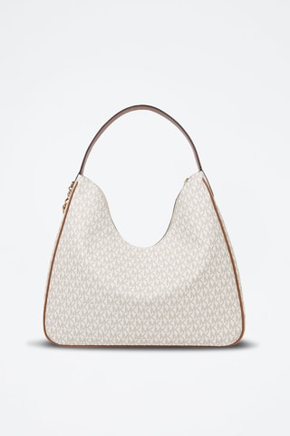 Sac porté épaule - Blanc, marron et gris