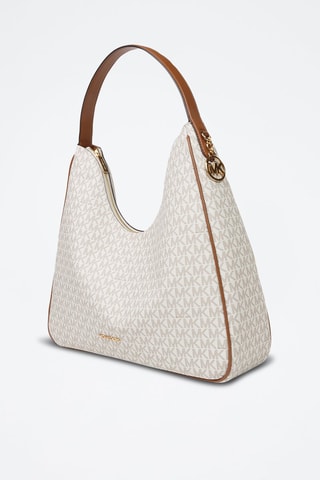 Sac porté épaule - Blanc, marron et gris