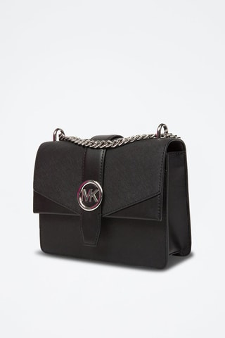 Sac bandoulière Greenwich - Argenté et noir