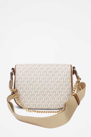 Sac porté épaule - Blanc, beige et marron