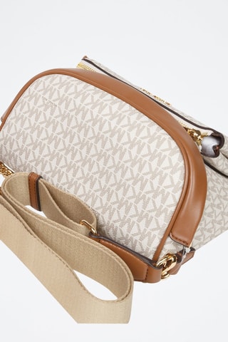 Sac porté épaule - Blanc, beige et marron