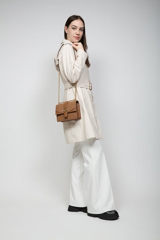 Sac bandoulière Greenwich - Doré et marron