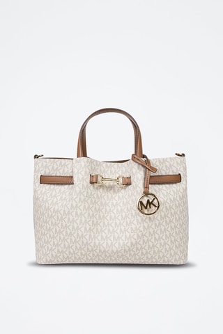 Sac à main Carson - Blanc, marron et doré