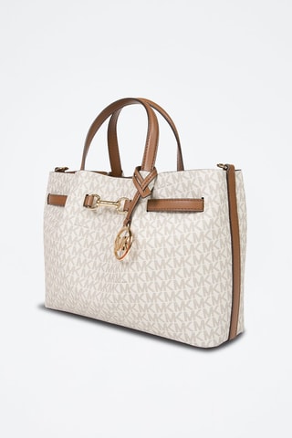 Sac à main Carson - Blanc, marron et doré