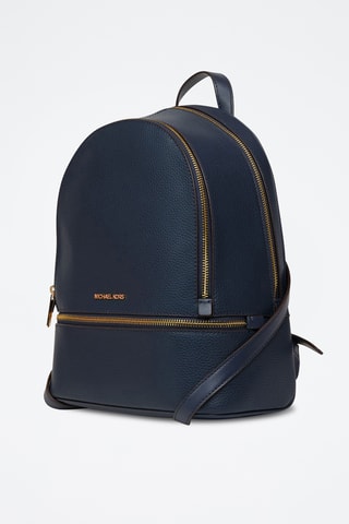 Sac à dos en cuir Rhea - Bleu marine