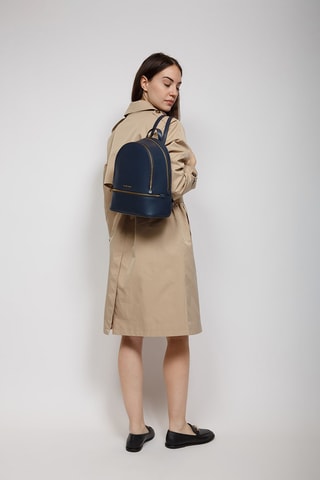 Sac à dos en cuir Rhea - Bleu marine