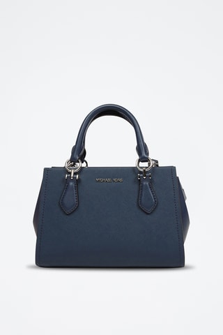 Sac à main en cuir Marilyn - Bleu marine
