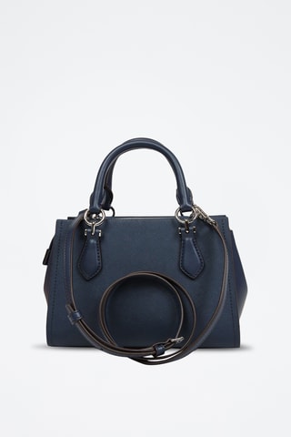Sac à main en cuir Marilyn - Bleu marine