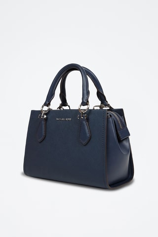 Sac à main en cuir Marilyn - Bleu marine