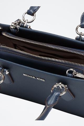 Sac à main en cuir Marilyn - Bleu marine
