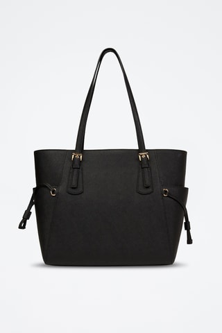 Sac porté épaule en cuir Voyager - Noir