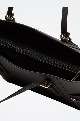 Sac porté épaule en cuir Voyager - Noir