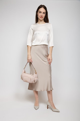 Sac porté épaule en cuir Merritt - Rose