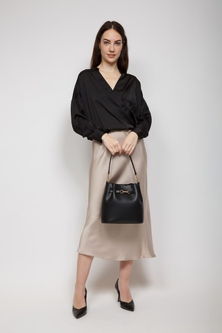 Sac seau en cuir Carson - Noir