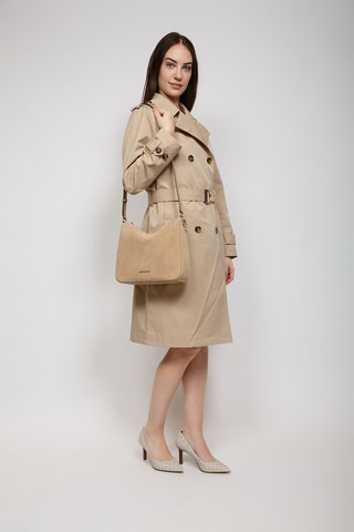 Sac bandoulière en cuir Nayla - Marron