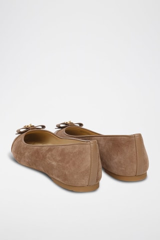 Ballerines en cuir - Doré et marron