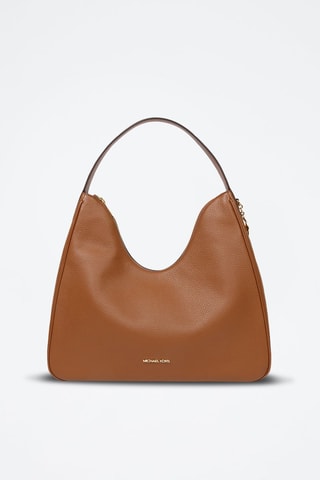 Cabas en cuir - Marron et doré