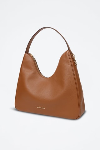 Cabas en cuir - Marron et doré
