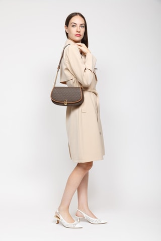 Sac bandoulière - Marron et doré