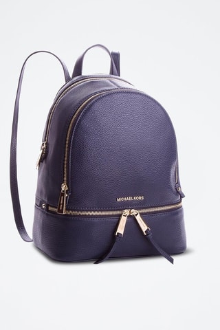 Sac à dos en cuir - Bleu marine