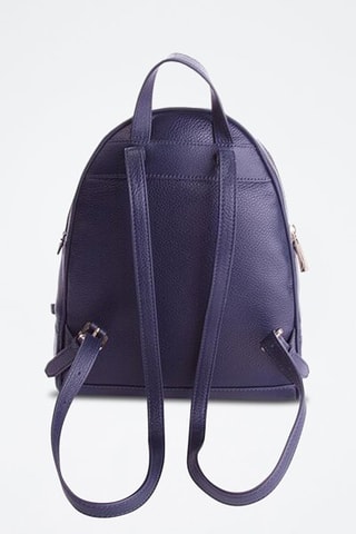 Sac à dos en cuir - Bleu marine