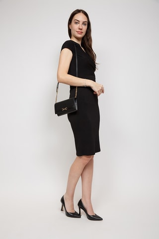 Sac bandoulière en cuir - Noir