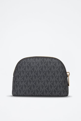 Pochette en cuir - Doré, gris et noir